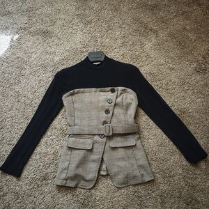 Knitwear Mix Blouse Black Size S